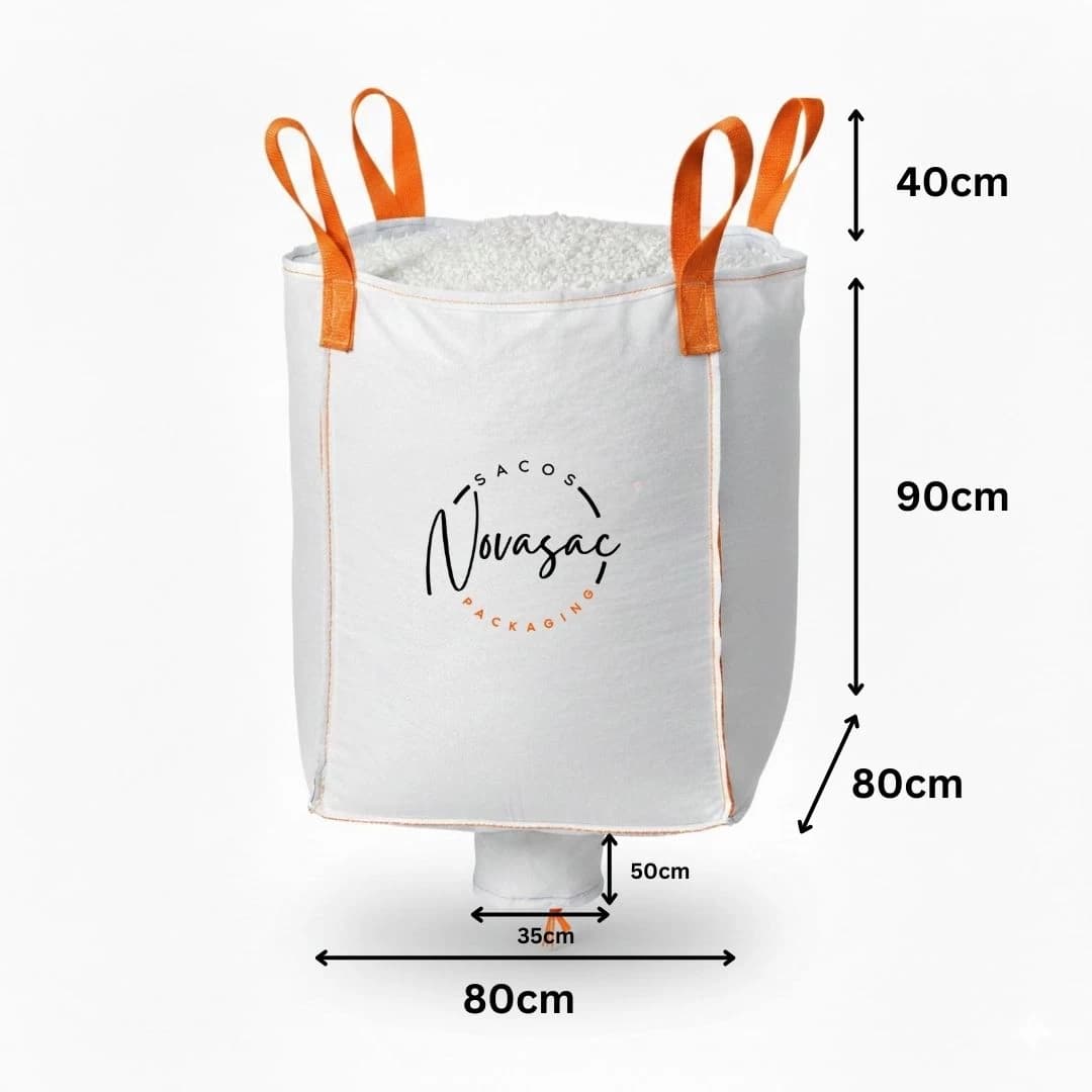 Bolsón Big Bag Boca Abierta con Boquilla de Descarga 80x80x90 PP No Laminado — imagen 2