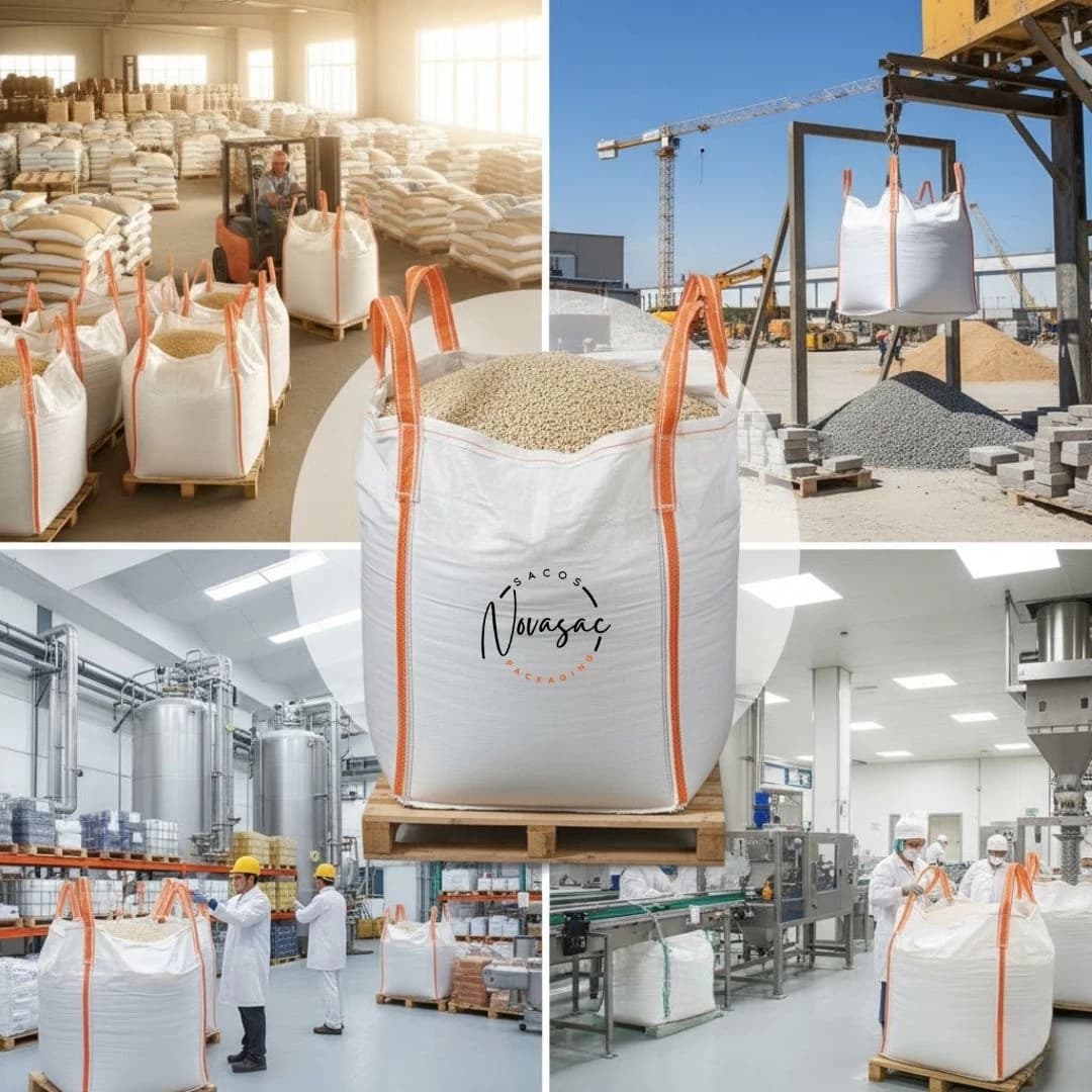 Bolsón Big Bag Boca Abierta Base Plana 90x90x100 PP No Laminado — imagen 6