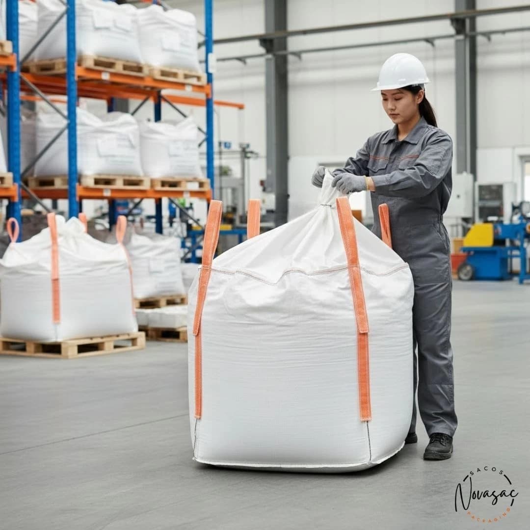 Bolsón Big Bag con Faldón y Base Plana 90x90x100 PP No Laminado — imagen 5