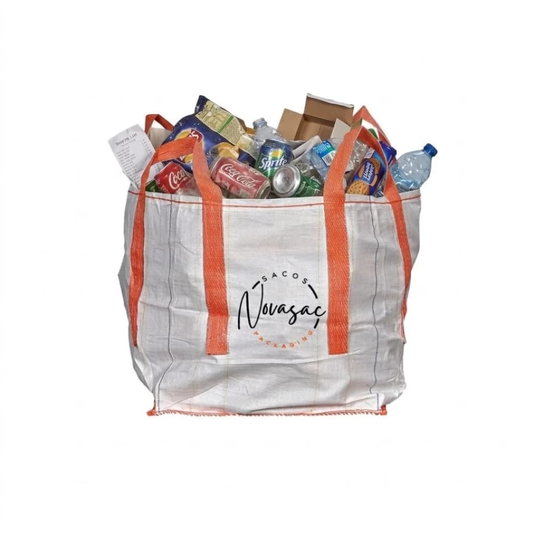 Bolsa Desechable para Recolección de Basura 45x45x45cm Boca Abierta Base Plana — imagen 1