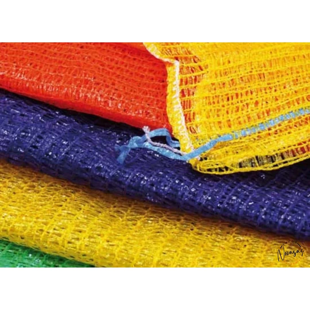 Bolsa Pequeña de Malla Leno 53x82cm Boca Abierta con Cordón de Cierre PP No Laminado — imagen 2