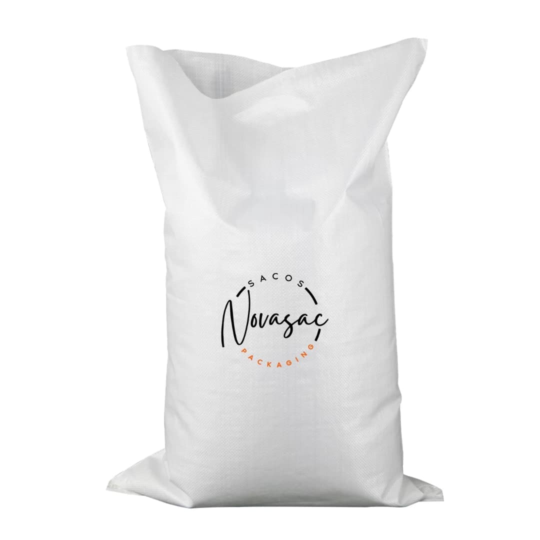 Bolsa Pequeña Tejida de PP 45x75cm Boca Abierta Base Plana No Laminada — imagen 1