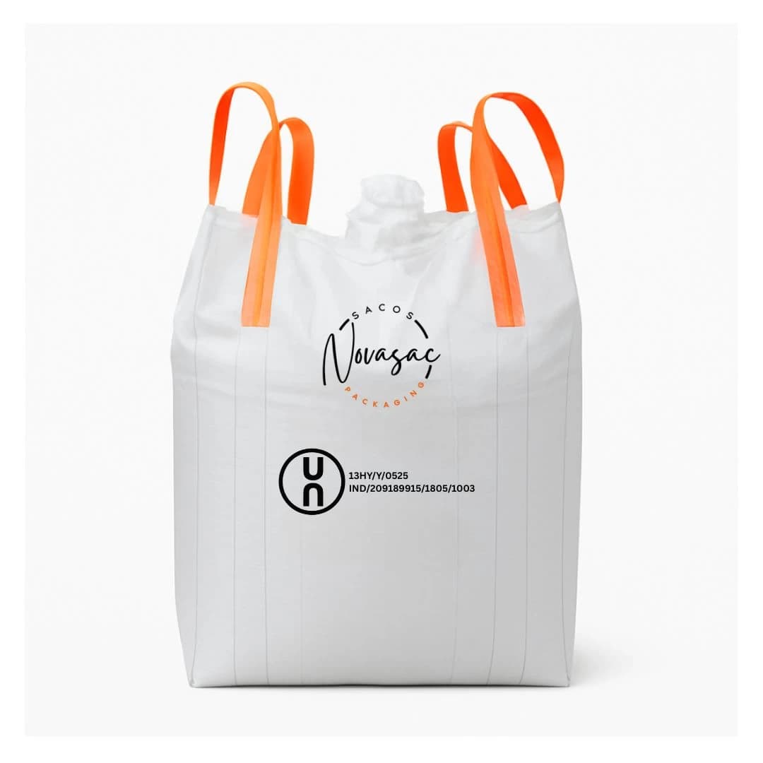 Bolsón Big Bag Certificado ONU con Boquilla de Llenado y Boquilla de Descarga 95x95x110 PP Laminado — imagen 1