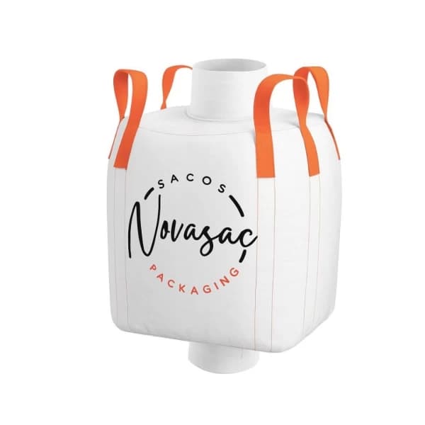 Bolsón Big Bag con Boquilla de Llenado y Boquilla de Descarga 90x90x180 PP No Laminado